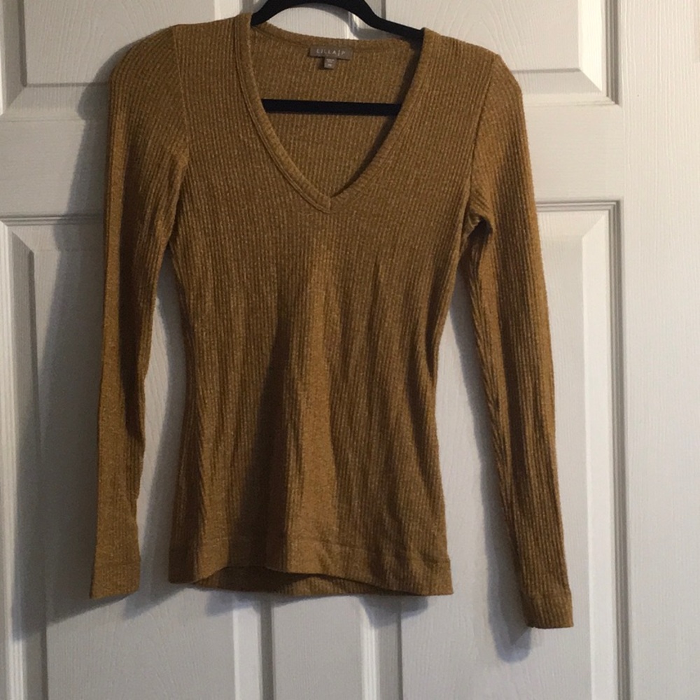 Lilla P mustard long sleeve top